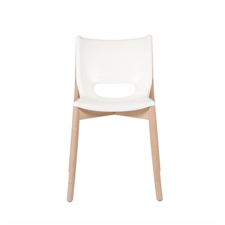 Chaise POÊLE Blanc/ hêtre naturel ALESSI
