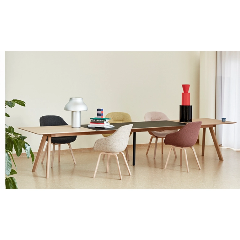 Table CPH 30 EXTENDABLE Stratifié blanc/ chêne vernis à base d'eau HAY