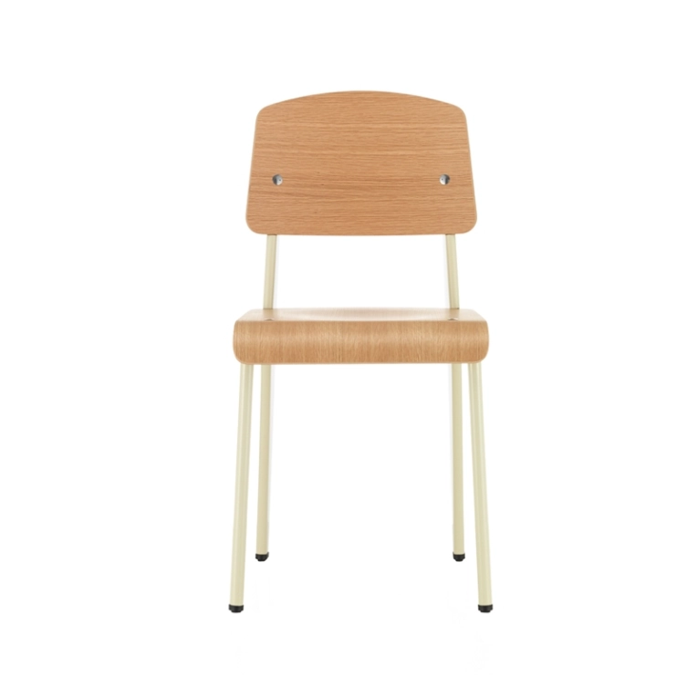 Chaise STANDARD CHAIR Prouvé Blanc Colombe VITRA