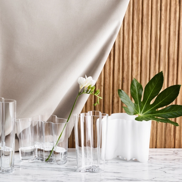 Vase Vase AALTO H 12 Transparent IITTALA