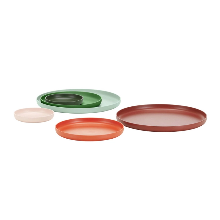 Plateau, plat set de 3 plateaux TRAYS Vert VITRA