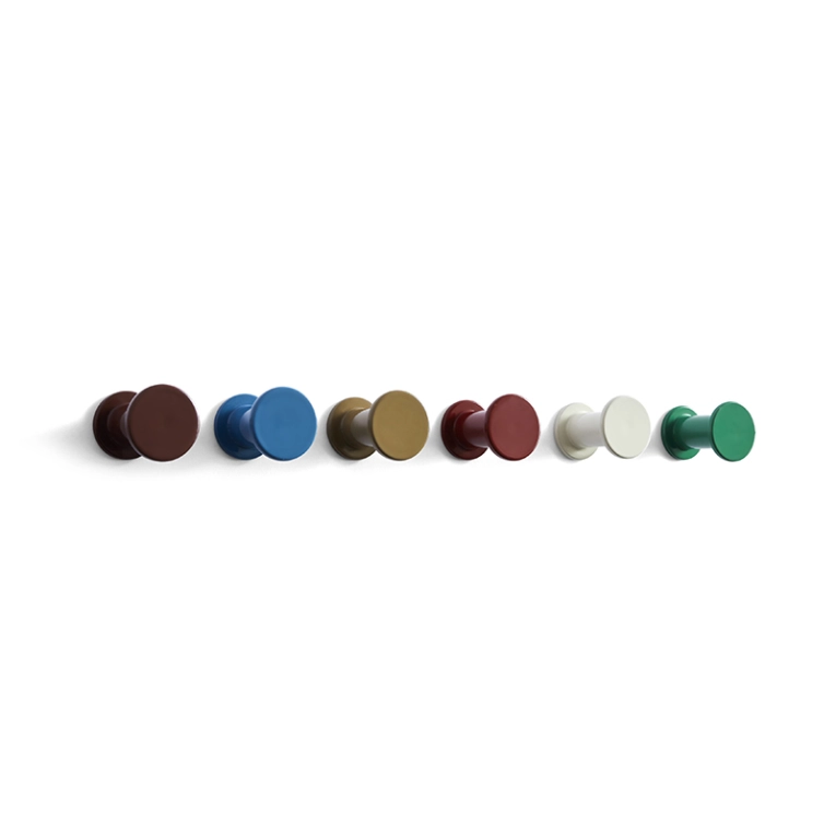 Patère Design Set de 2 patères BOLT Rouge HAY