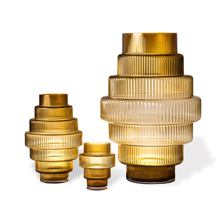 Vase Vase STEPS L Ocre POLS POTTEN