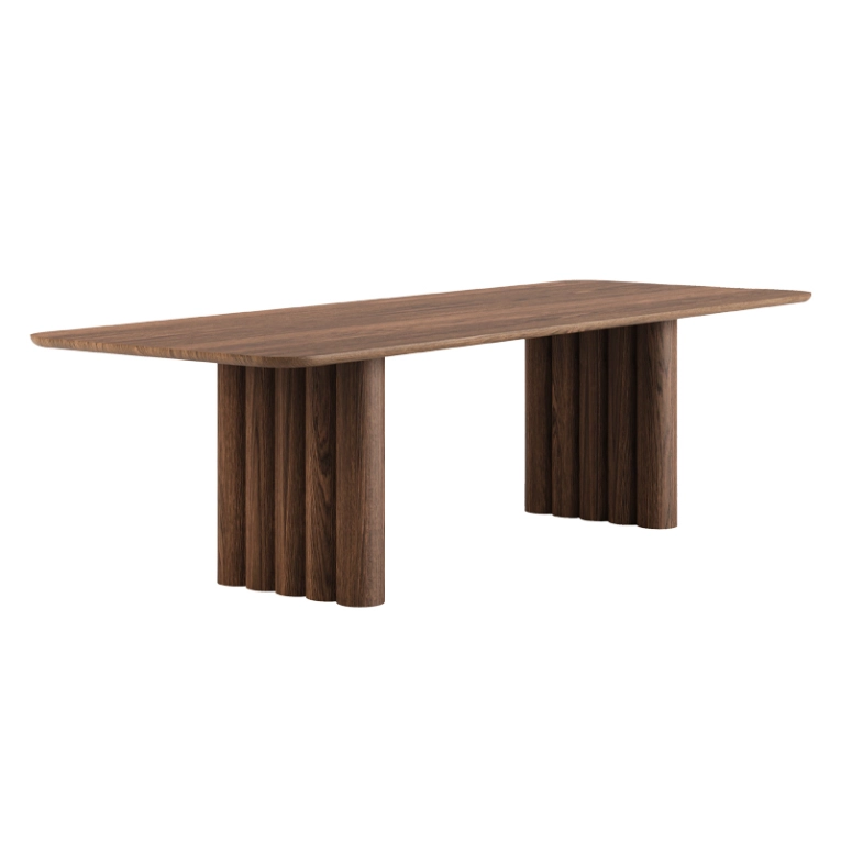 Table PLUSH RECTANGULAR Chêne fumé huilé DK3