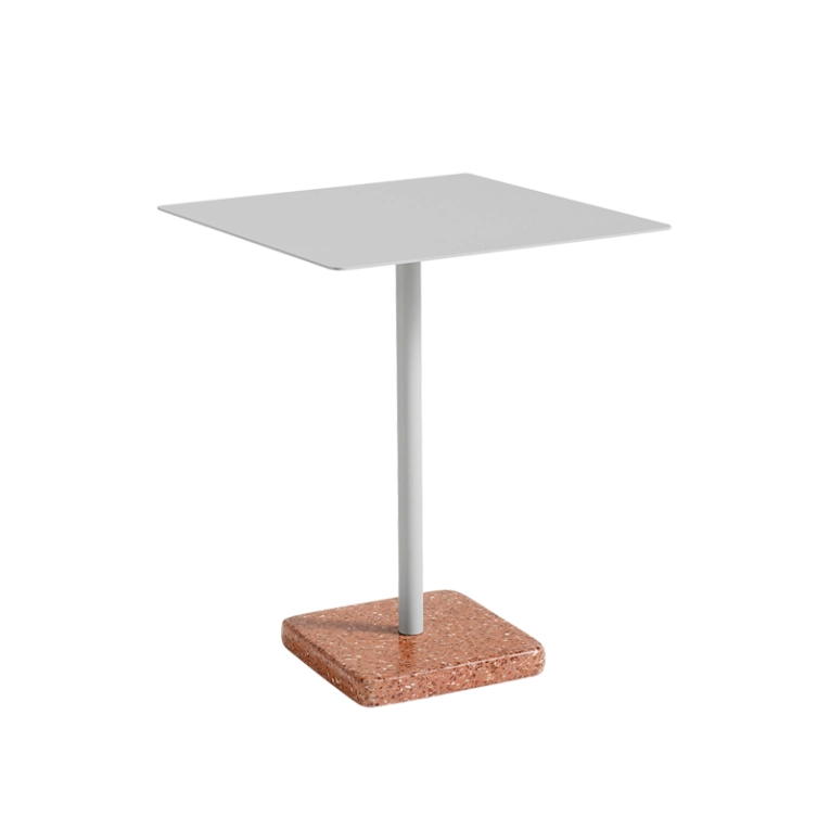 Table extérieur TERRAZZO 60x60 Gris clair/ terrazzo rouge HAY
