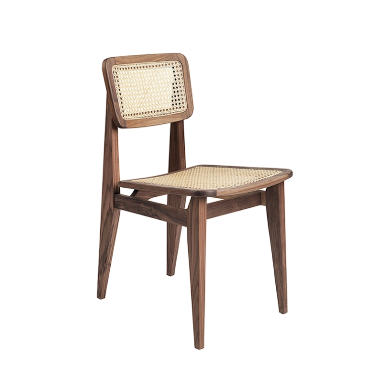 Chaise C-CHAIR Cannage Noyer GUBI
