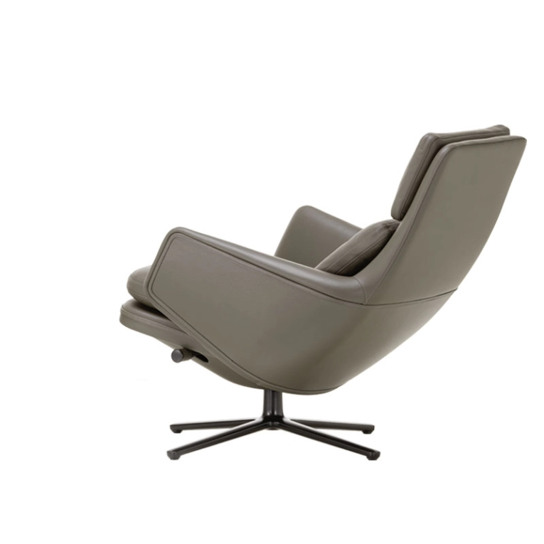 Fauteuil GRAND RELAX Gris Umbra 61/ noir VITRA