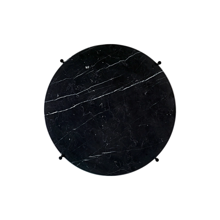 Table basse TS COFFEE Ø 55 Marbre Marquina noir GUBI