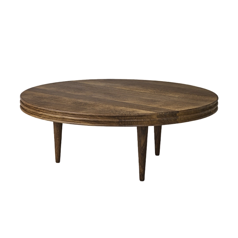 Table basse GROOVE ROUND H 37,5 Chêne fumé huilé DK3