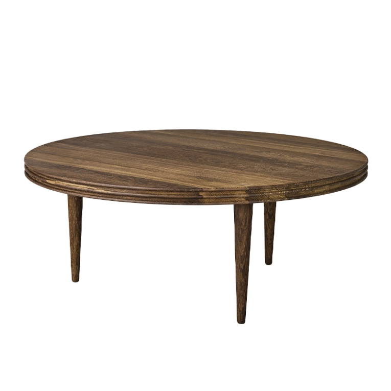 Table basse GROOVE ROUND H 45 Chêne fumé huilé DK3