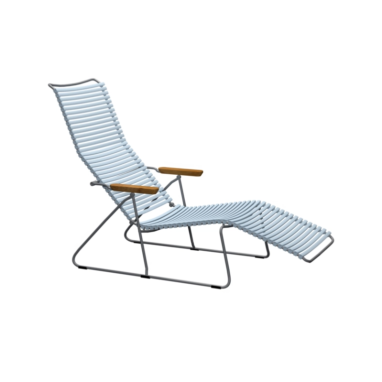 Bain de soleil, chaise longue et hamac Sunlounger CLICK Bleu clair HOUE