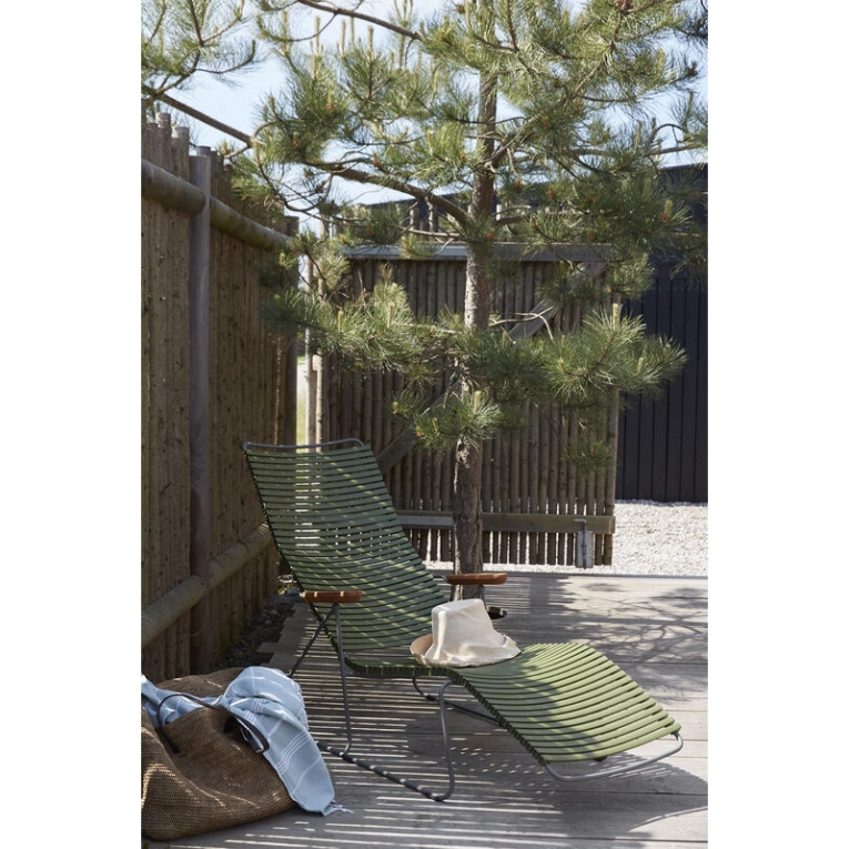 Bain de soleil, chaise longue et hamac Sunlounger CLICK Vert olive HOUE