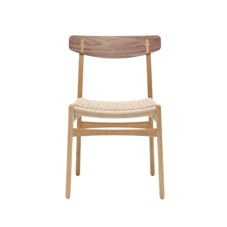Chaise CH23 Chêne & noyer/ corde naturelle CARL HANSEN