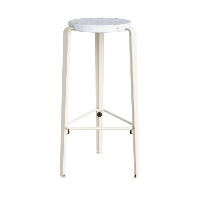 Tabouret haut BIG LOU Venezia/Blanc Crème TIPTOE