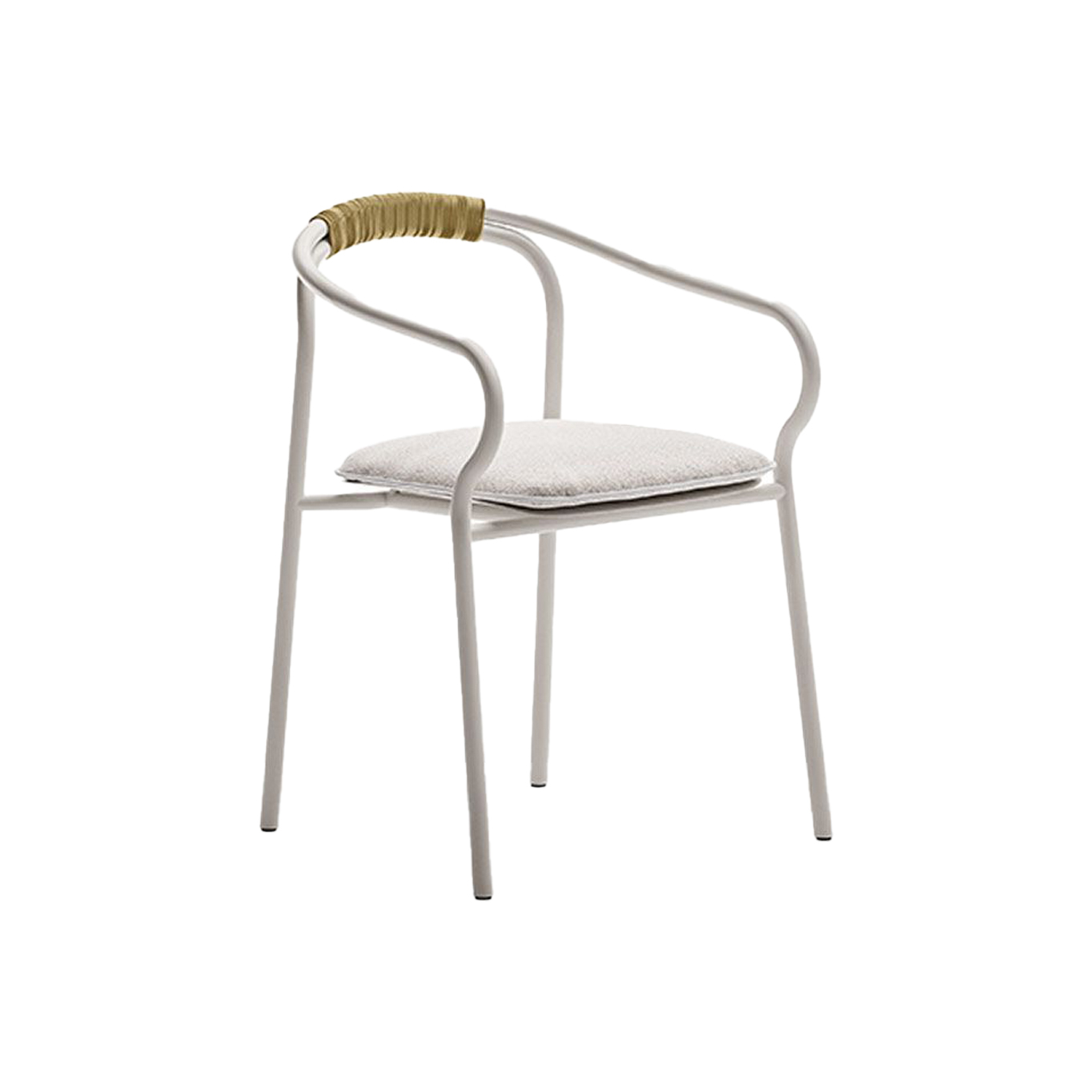 Chaise extérieure SALO avec coussin d'assise Sable/ Nuvola UNOPIÙ