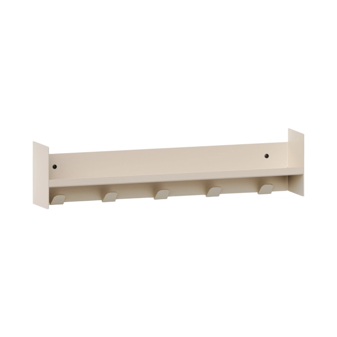 Shelving PLI Cream White edged with coat racks L 60 TIPTOE