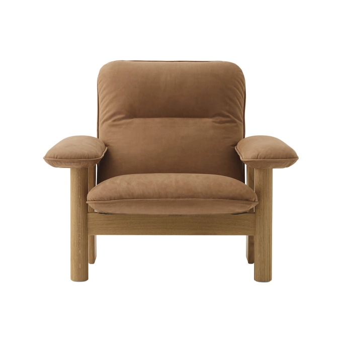 Easy chair BRASILIA High Back Oak/ Dunes Camel 21004 AUDO COPENHAGEN