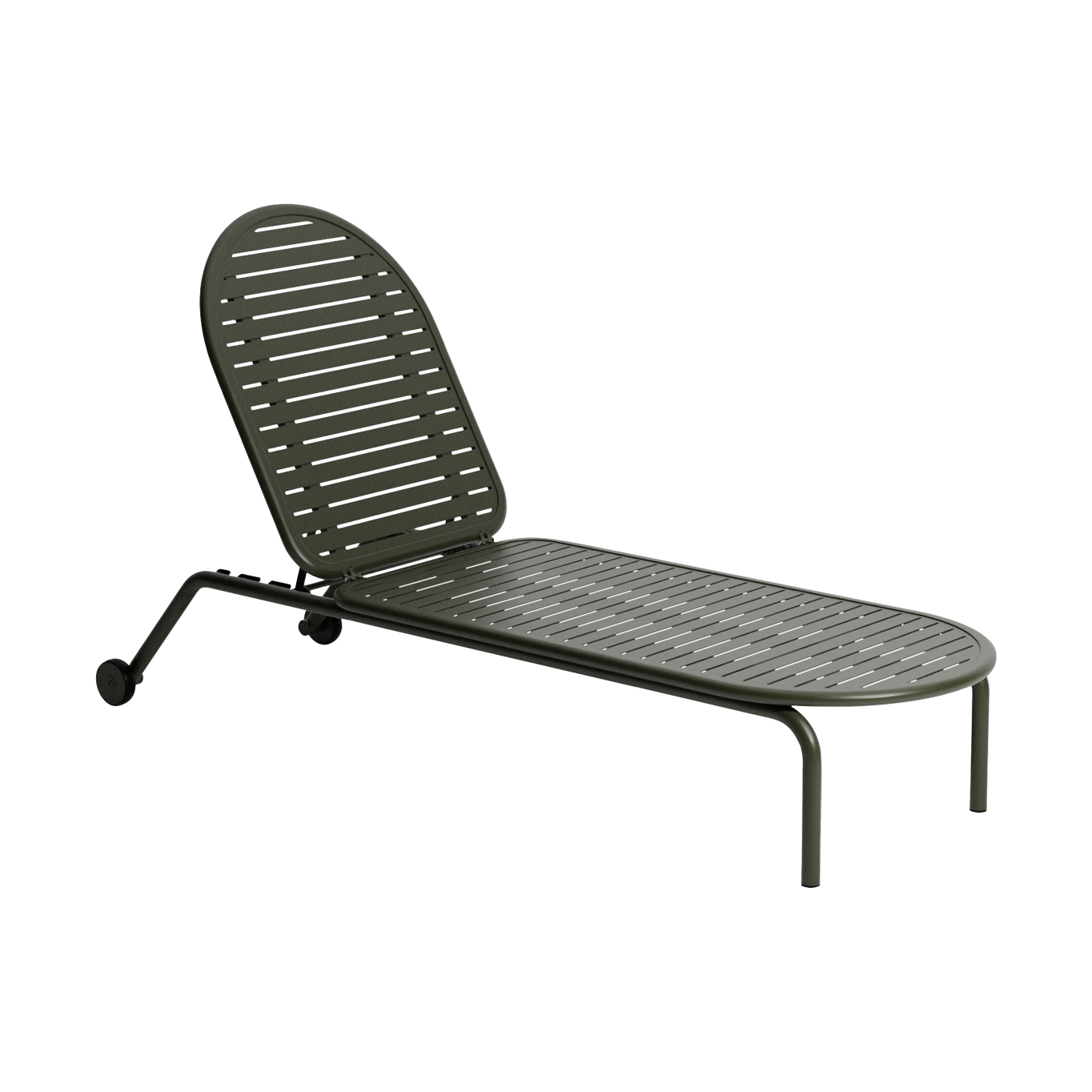Outdoor Bench and Sunlounger WEEK-END Sunbed Bottle Green PETITE FRITURE