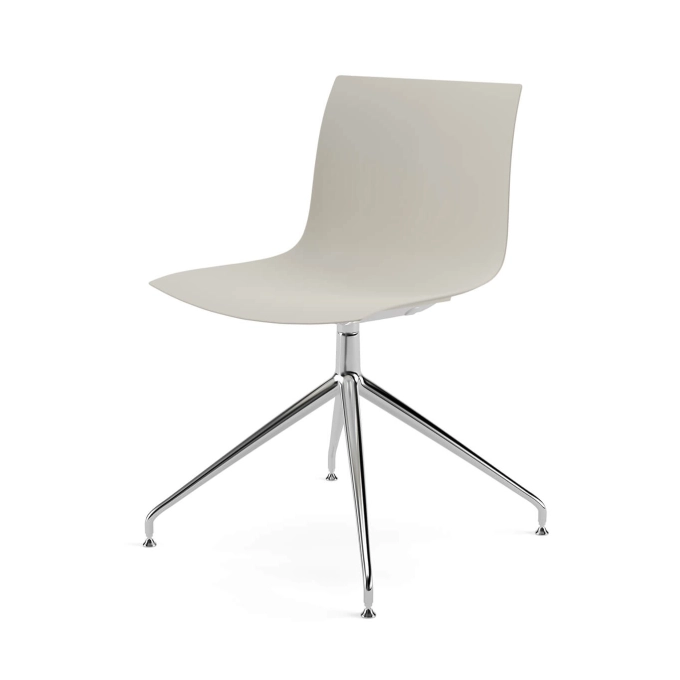 Chaise CATIFA RE 46 pied central Ivoire ARPER