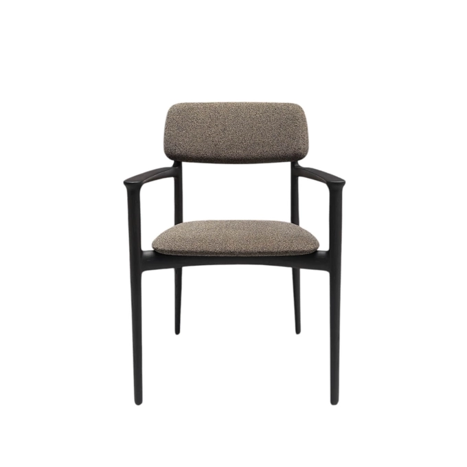 Second-life Chair CURVE Black/Grey Black wood base POLIFORM