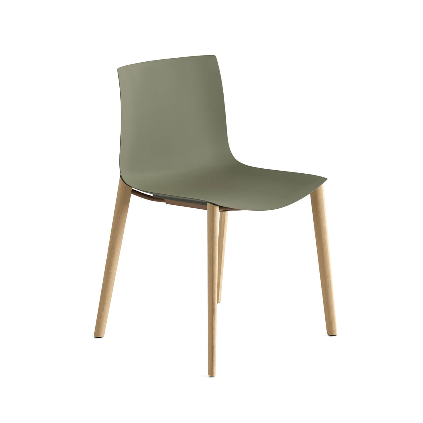 Chaise CATIFA RE 46 Pieds bois Vert de lande ARPER