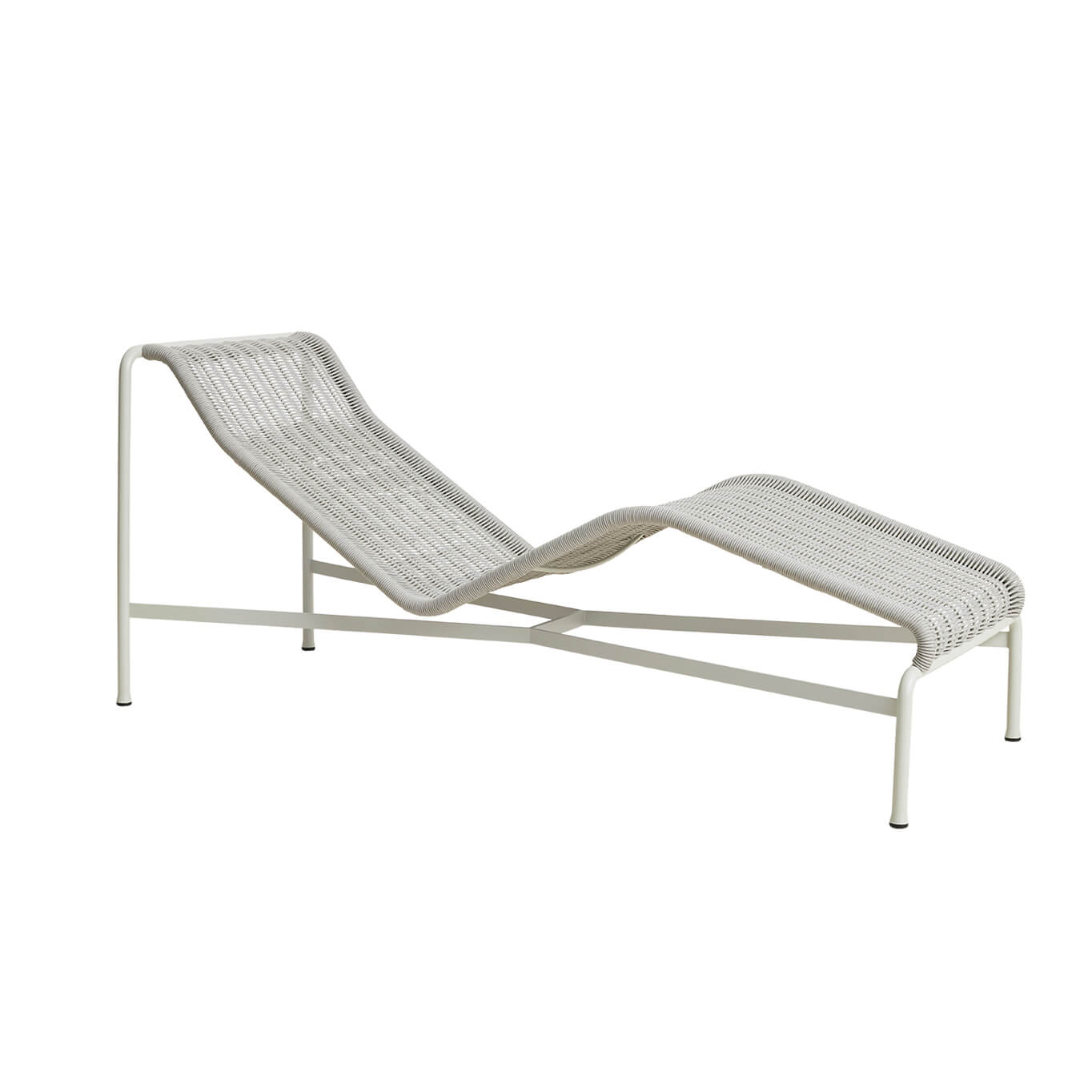 Outdoor Bench and Sunlounger PALISSADE CORD Chaise Longue Sky Grey HAY