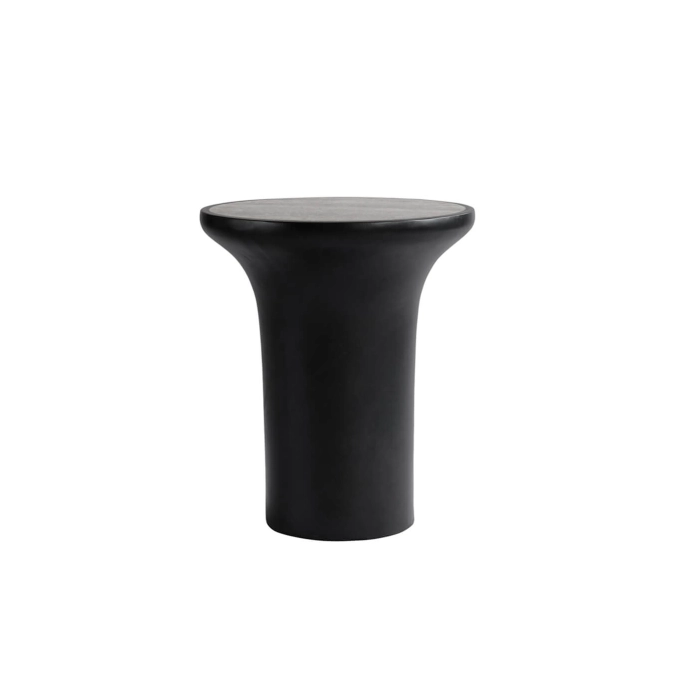 Side Table TRUMPET TALL Silver travertine and fiber concrete 101 COPENHAGEN