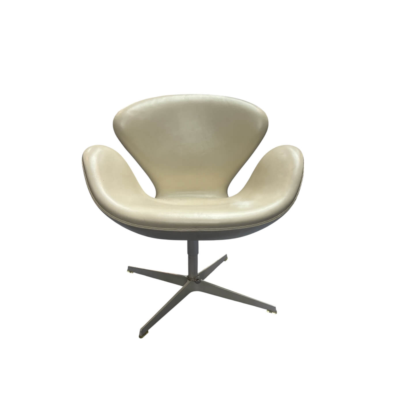 Fauteuil CYGNE Cuir Blanc FRITZ HANSEN