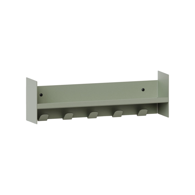 Shelving PLI Eucalyptus Grey edged with coat racks L 45 TIPTOE