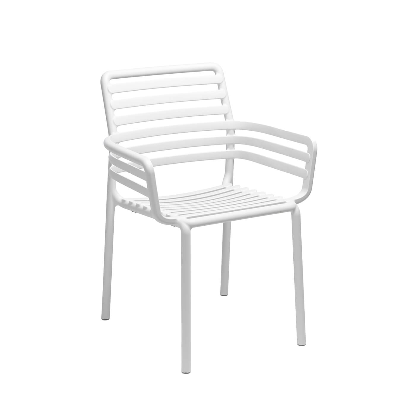 Chaise extérieure DOGA BISTROT avec accoudoirs Blanc NARDI