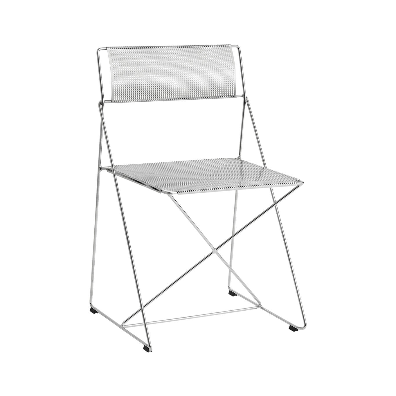 Dining Chair X-LINE chrome / chrome HAY
