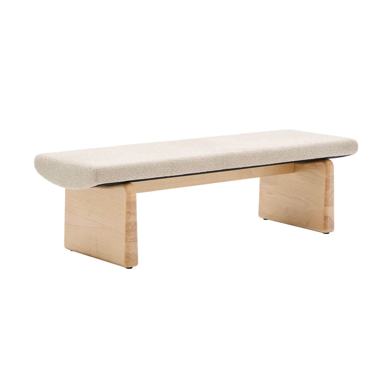 TOPAZ Frêne finition naturelle / Tissu Chenille beige KAVE HOME