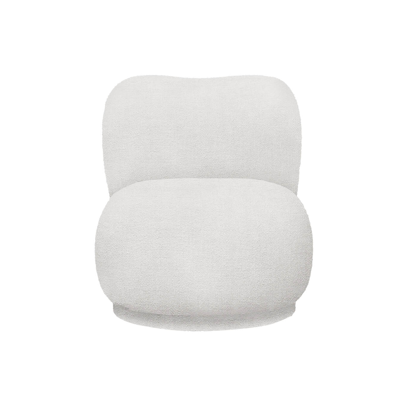 Fauteuil RICO PICCOLO Pivotant Bouclé Blanc Cassé FERM LIVING