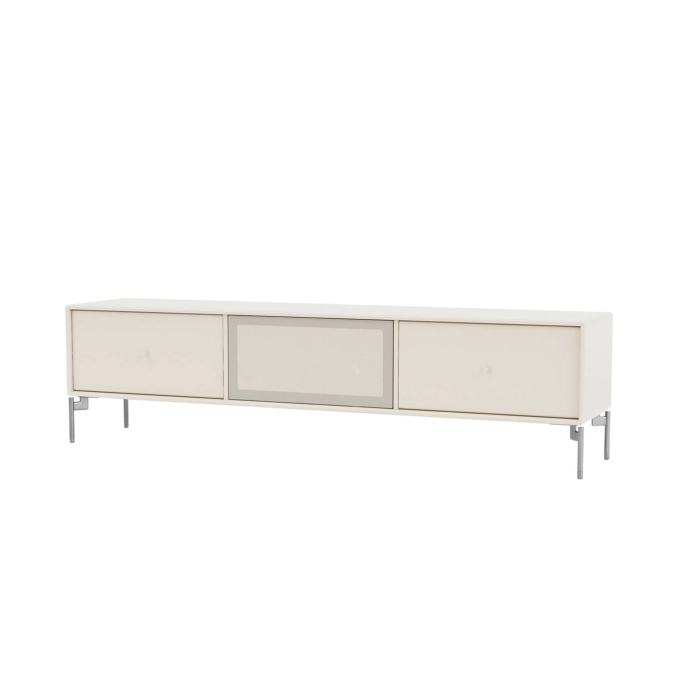 Meuble TV OCTAVE V pieds chrome Avoine MONTANA