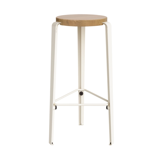 Tabouret haut BIG LOU Chêne/Blanc Crème TIPTOE