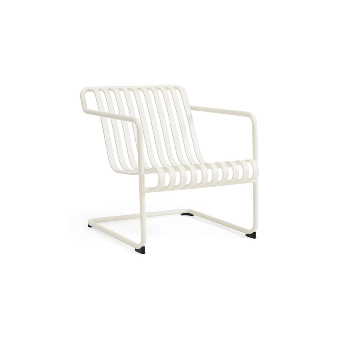 Fauteuil extérieur PALISSADE CANTILEVER Lounge Blanc crème HAY