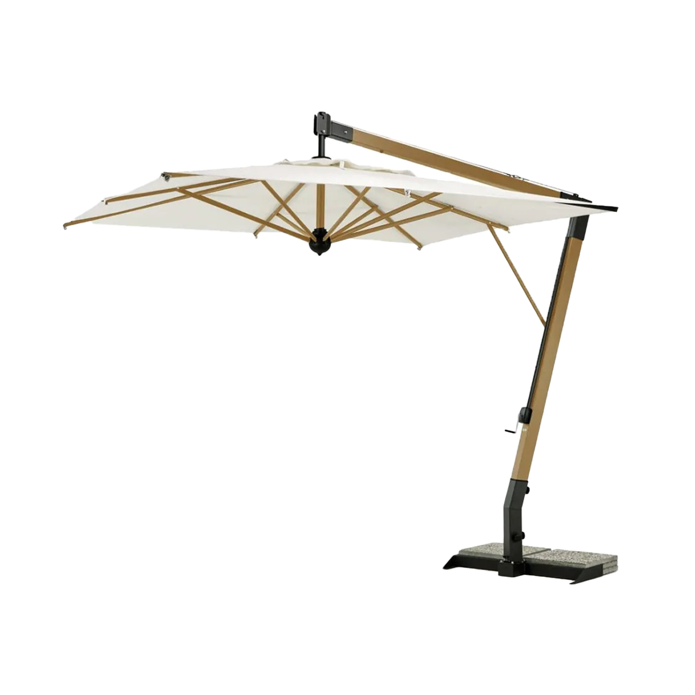 Outdoor Accessories SALENTO Sunshade with side pole Wood effect aluminium UNOPIÙ
