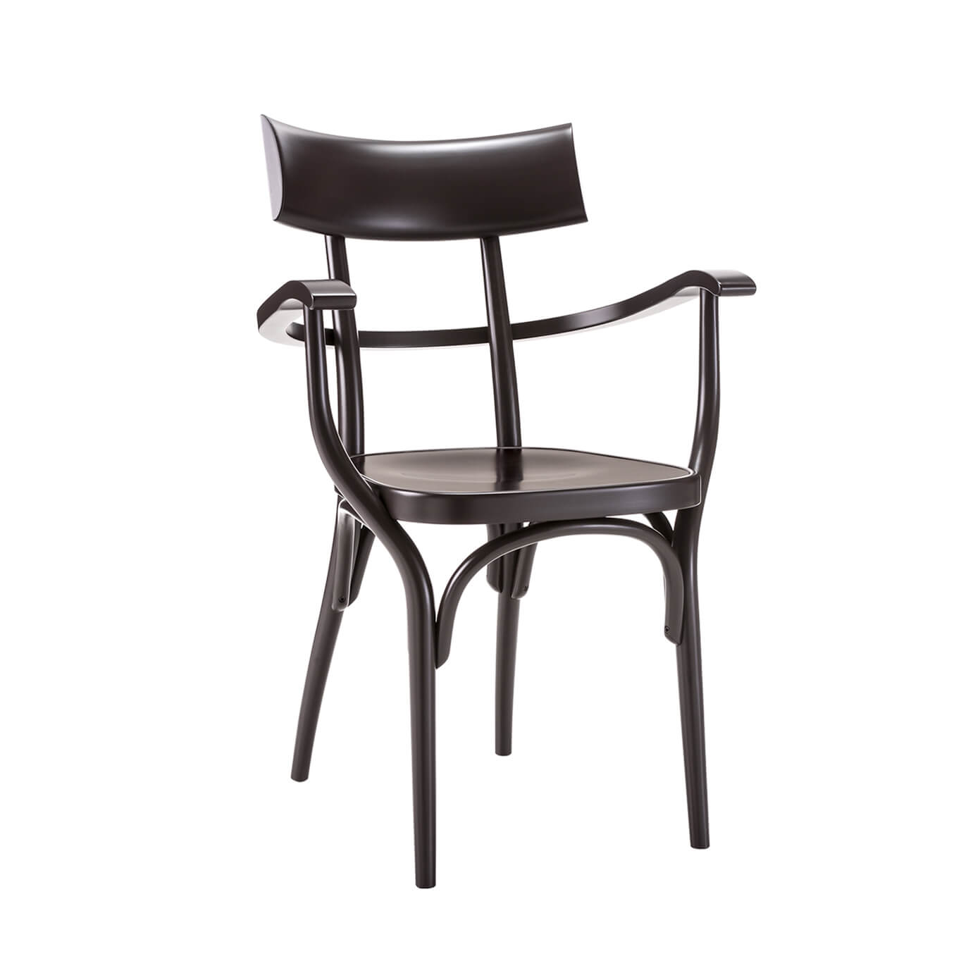Chaise CZECH avec accoudoirs Noir GEBRÜDER THONET VIENNA