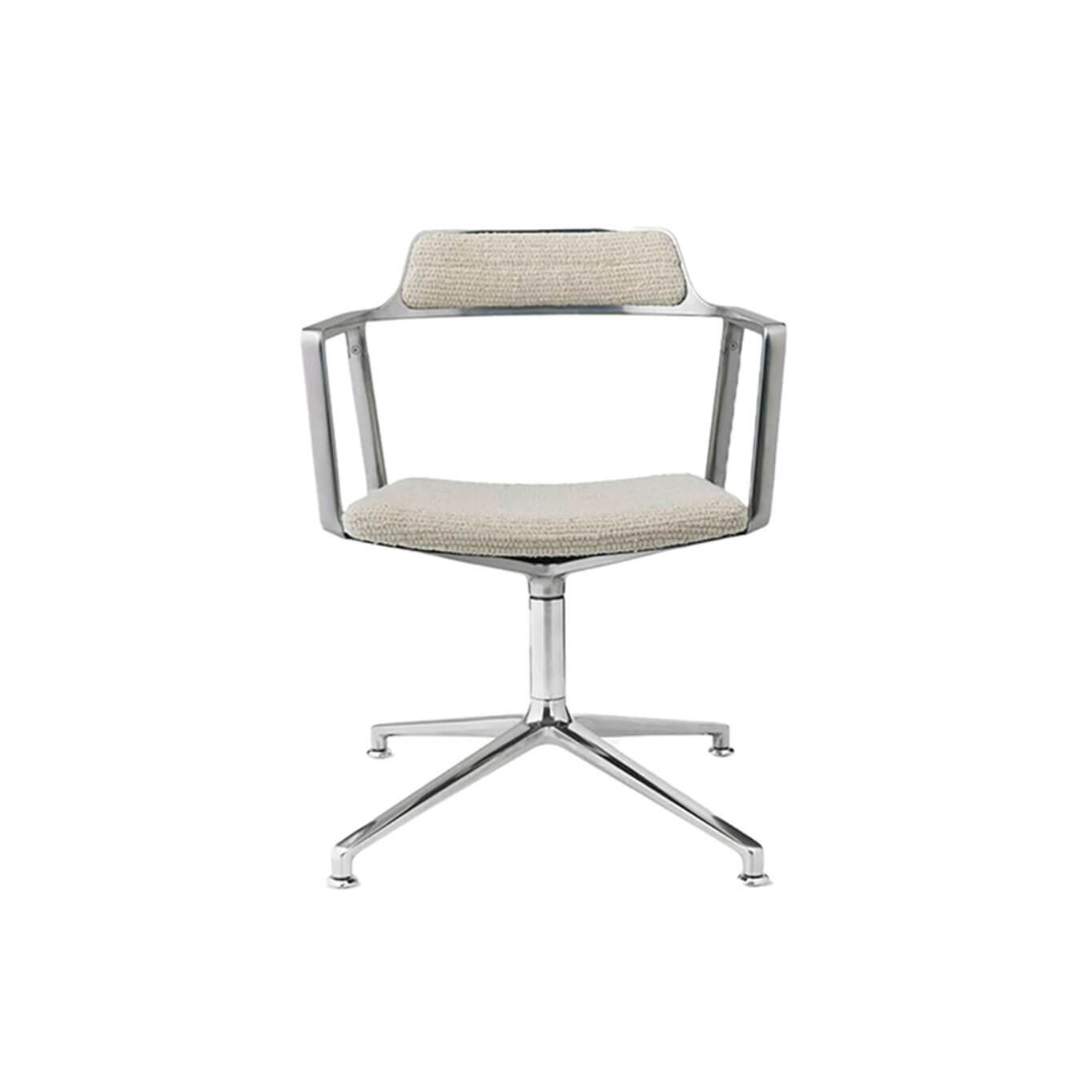 SWIVEL CHAIR 452 sur patins Off-White / Aluminium poli VIPP