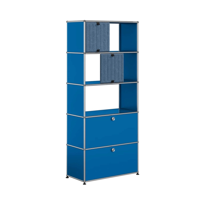 Meuble de rangement USM HALLER M69 Bleu Gentiane/Soft Panel Bleu USM HALLER