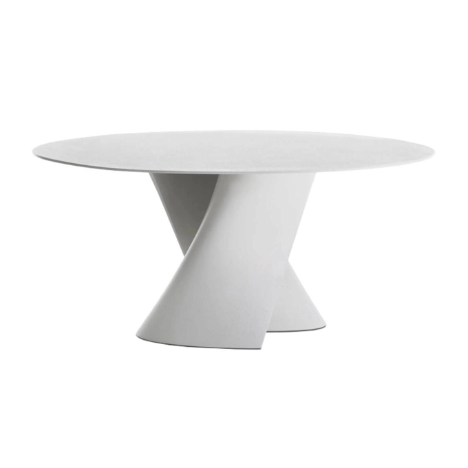S TABLE Ø 140 Ciment Blanc MDF ITALIA