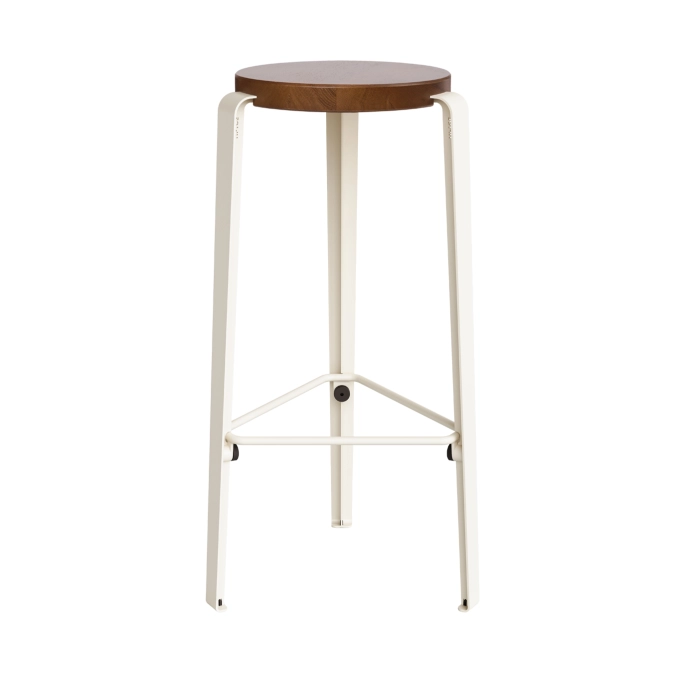 Tabouret haut BIG LOU Chêne Teinté/Blanc Crème TIPTOE
