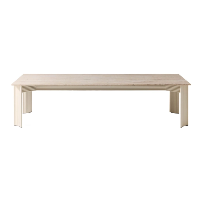 Table extérieure VIDALENTA 240x120 Travertin/ Blanc Panna CASSINA