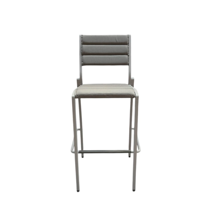 Tabouret extérieur LATITUDE Gris avec coussin d'assise et de dossier KETTLER