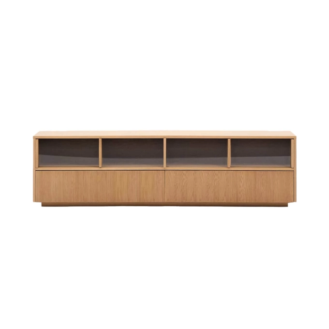HELVINE L 200 Chêne / Verre trempé KAVE HOME