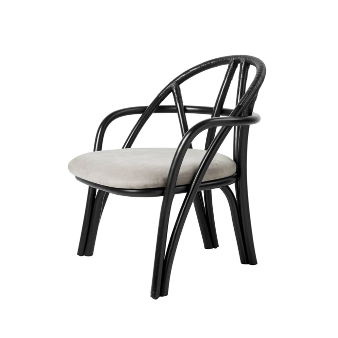 Fauteuil BISTRA Rotin ébène / Fustagno 001 GUBI