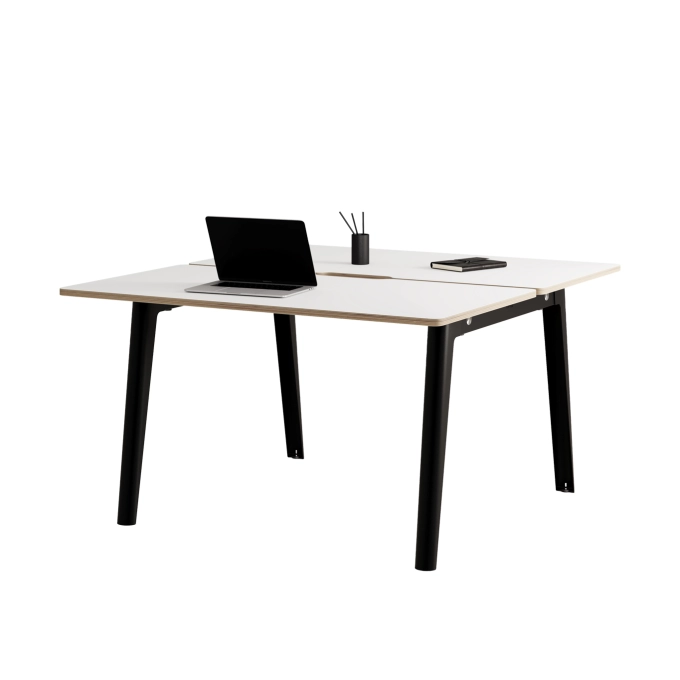 Bench Bench NEW MODERN 2 places Stratifié Blanc Noir graphite TIPTOE