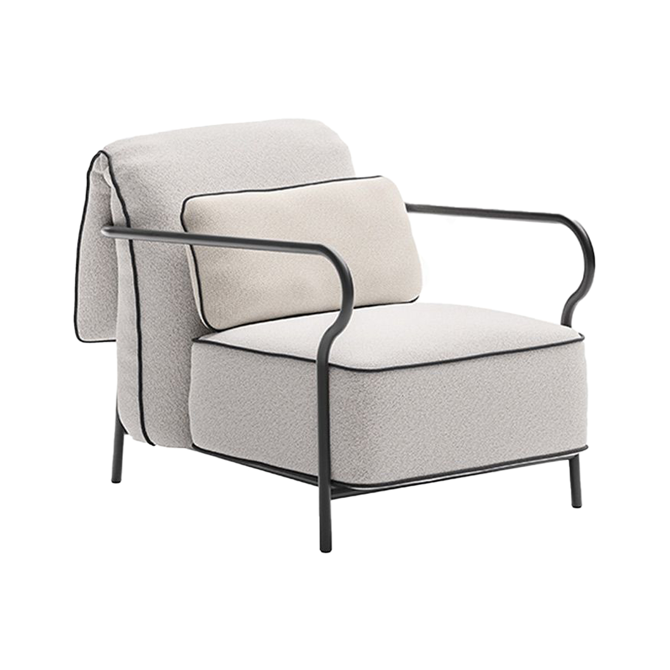 Outdoor Lounge Chair SALO Graphite/ Nuvola UNOPIÙ