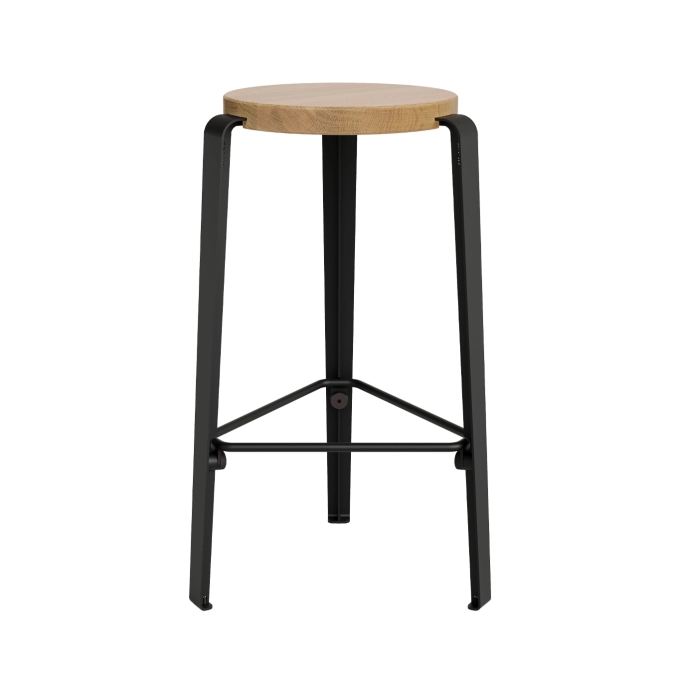 Tabouret haut MI LOU Chêne Noir graphite TIPTOE