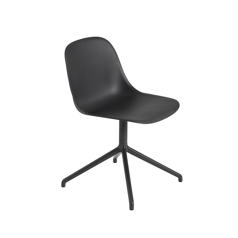 Chaise FIBER CHAIR pied central Noir MUUTO